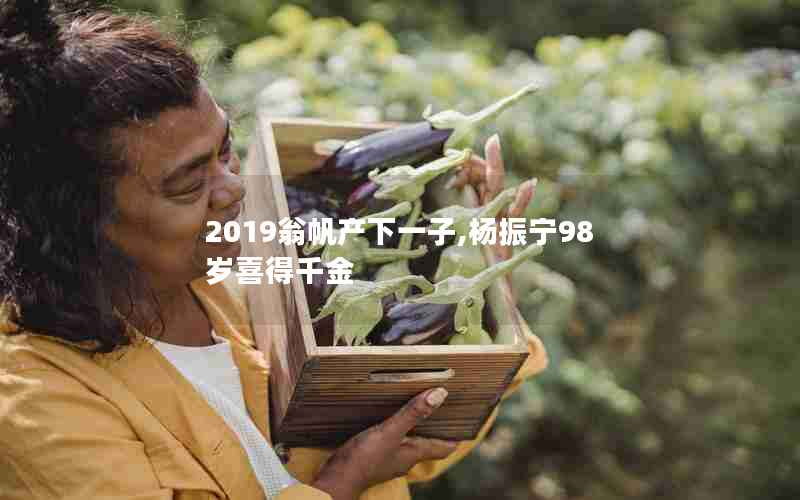 2019翁帆产下一子,杨振宁98岁喜得千金