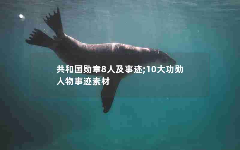 共和国勋章8人及事迹;10大功勋人物事迹素材