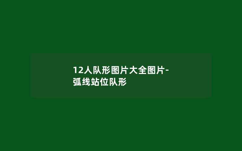 12人队形图片大全图片-弧线站位队形