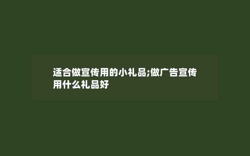 适合做宣传用的小礼品;做广告宣传用什么礼品好