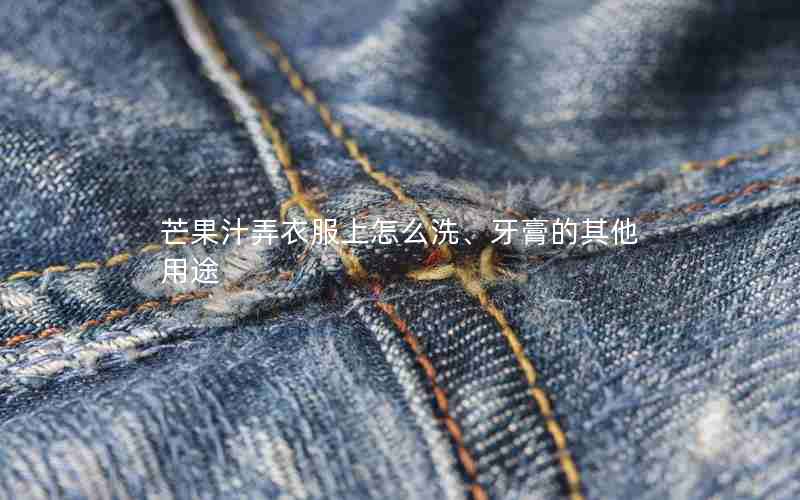 芒果汁弄衣服上怎么洗、牙膏的其他用途