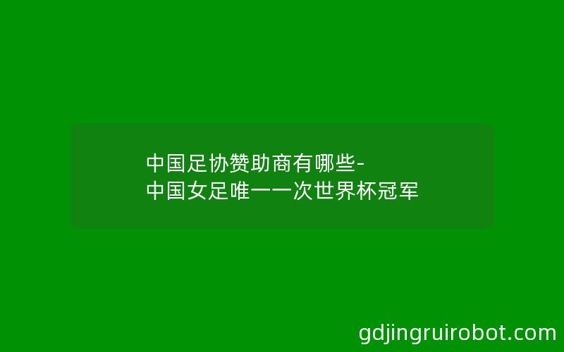 中国足协赞助商有哪些-中国女足唯一一次世界杯冠军