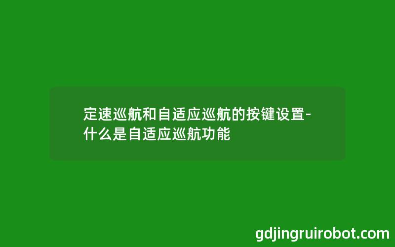 定速巡航和自适应巡航的按键设置-什么是自适应巡航功能