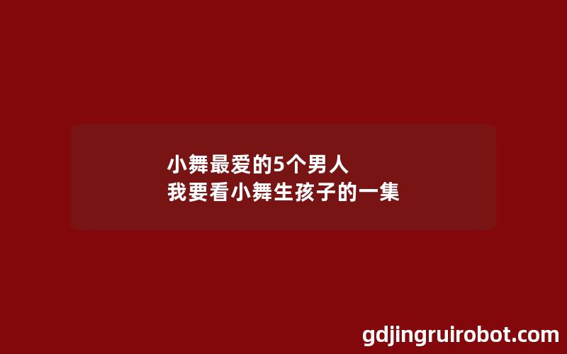 小舞最爱的5个男人 我要看小舞生孩子的一集