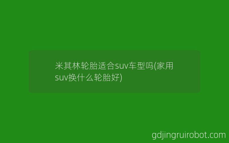 米其林轮胎适合suv车型吗(家用suv换什么轮胎好)