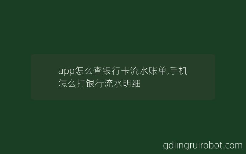 app怎么查银行卡流水账单,手机怎么打银行流水明细