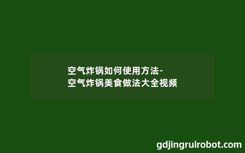 空气炸锅如何使用方法-空气炸锅美食做法大全视频