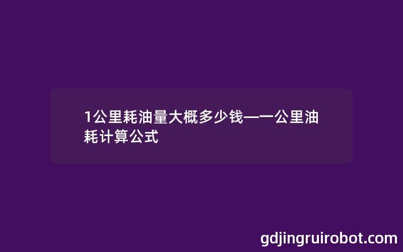 1公里耗油量大概多少钱—一公里油耗计算公式