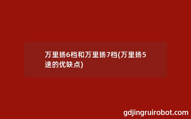 万里扬6档和万里扬7档(万里扬5速的优缺点)