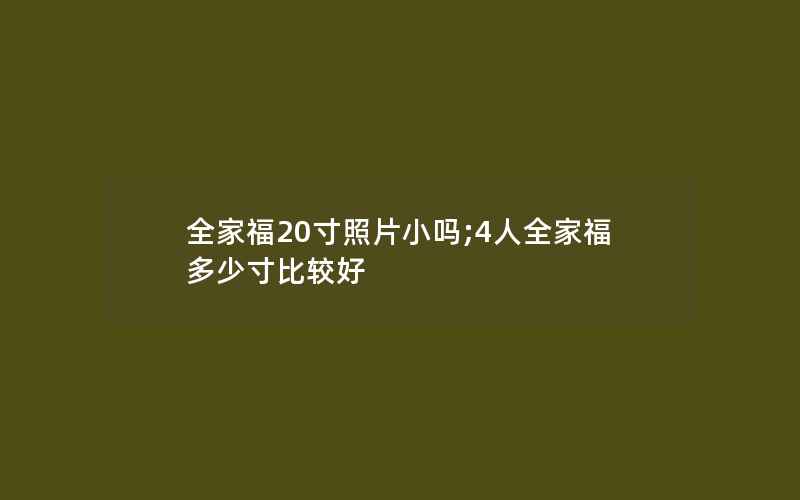 全家福20寸照片小吗;4人全家福多少寸比较好