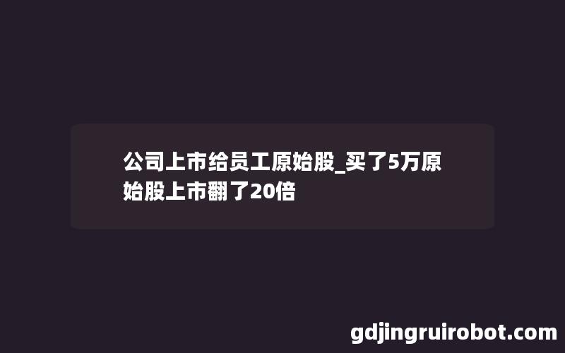 公司上市给员工原始股_买了5万原始股上市翻了20倍