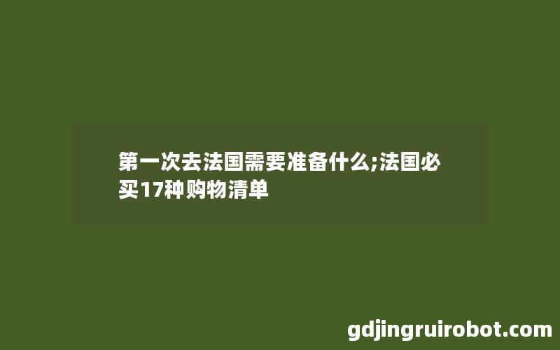 第一次去法国需要准备什么;法国必买17种购物清单